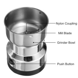 Multifunction Smash Machine Electric Cereals Grain Grinder Mill Spice Herbs Pulverizer Grinding Machine Tool Stainless Steel Electric Coffee Bean Grinder for Home