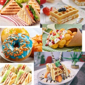 Waffle Plates 14*14cm Black Style C  for Waffle Maker Type3003