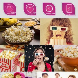 Popcorn popper Popcorn Maker Popcorn Machine Electric No Oil Needed for Home Family Kids