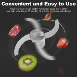 All-in-1 Smart Kids Food Maker with Steam Cooker, Blender, Chopper, Warmer for Organic Food Cooking, Pureeing & Reheating Food Processor(AU Plug)