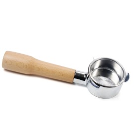 54mm Coffee Bottomless Portafilter with Filter Basket & Wooden Handle Replacement for Breville 880/870/850 Coffee Machine Tool Reusable Alloy Filters Coffee Extraction Accessories