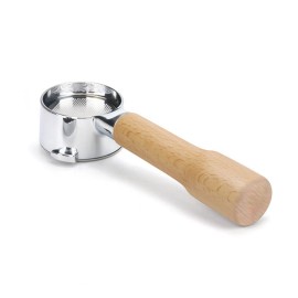 54mm Coffee Bottomless Portafilter with Filter Basket & Wooden Handle Replacement for Breville 880/870/850 Coffee Machine Tool Reusable Alloy Filters Coffee Extraction Accessories