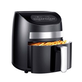 Air Fryer 1000W 3L Electric Hot Air Fryer Oven with LED Digital Screen Oil Free Nonstick Pot with Knob Timer Temperature Control Air Fryer EU Plug
