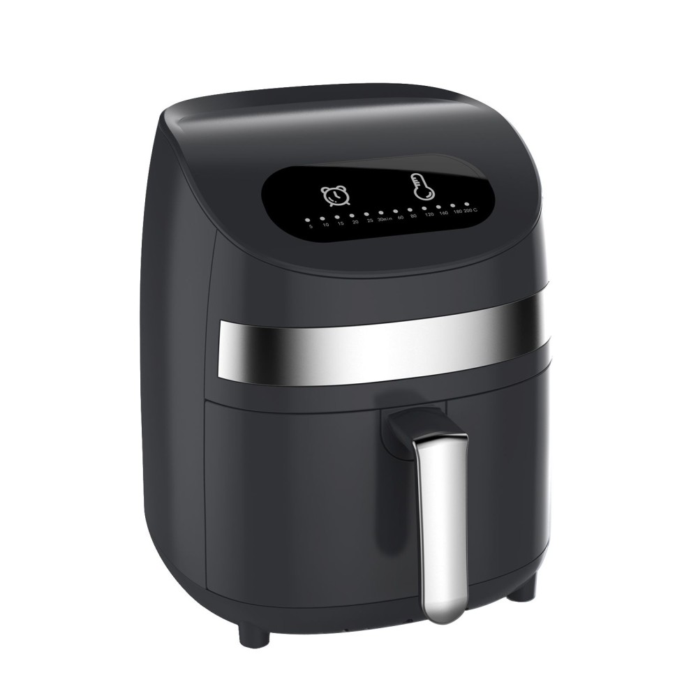 Air Fryer 1000W 3L Electric Hot Air Fryer Oven with LED Digital Screen Oil Free Nonstick Pot with Knob Timer Temperature Control Air Fryer EU Plug