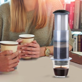Coffee and Espresso Press Maker Portable Coffee Manual Machine with 50PCS Coffee Filter Paper for Outdoor Travel Camping Picnic