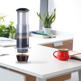 Coffee and Espresso Press Maker Portable Coffee Manual Machine with 50PCS Coffee Filter Paper for Outdoor Travel Camping Picnic