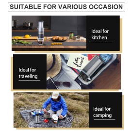 Coffee and Espresso Press Maker Portable Coffee Manual Machine with 50PCS Coffee Filter Paper for Outdoor Travel Camping Picnic