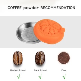 Refillable Coffee Capsules Espresso Capsules Stainless Steel Coffee Maker Pod Filters Cup Compatible with Didiesse Frog Coffee Machine