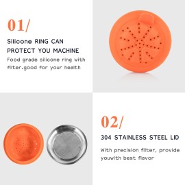 Refillable Coffee Capsules Espresso Capsules Stainless Steel Coffee Maker Pod Filters Cup Compatible with Didiesse Frog Coffee Machine