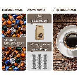 Stainless Steel Coffee Capsule Refillable Coffee Capsules Espresso Capsules Compatible with illy Coffee Machine
