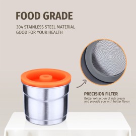 Stainless Steel Coffee Capsule Refillable Coffee Capsules Espresso Capsules Compatible with illy Coffee Machine