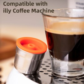 Stainless Steel Coffee Capsule Refillable Coffee Capsules Espresso Capsules Compatible with illy Coffee Machine