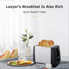 Toaster Maker Home Stainless Steel can Toast Two Pieces Breakfast Bread Sandwich Light Food Maker