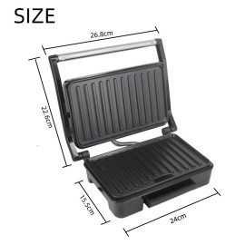 Panini Maker Household Stainless Steel 850W High Power Nonstick Pan Steak Machine Sandwich Machine Barbecue Machine Breakfast Machine