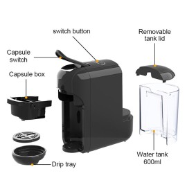Coffee Machine Home Portable Capsule Hotel Single Cup Drip Coffee Maker Espresso Device