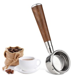 58mm 2 Ears Stainless Steel Bottomless Naked Portafilter Wooden Coffee Handle Cup Filter Basket for GAGGIA CLASSIC EVOLUTION ESPRESSO BABY CLASSIC NEW BABY