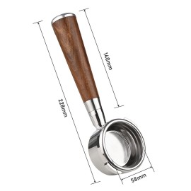 58mm 2 Ears Stainless Steel Bottomless Naked Portafilter Wooden Coffee Handle Cup Filter Basket for GAGGIA CLASSIC EVOLUTION ESPRESSO BABY CLASSIC NEW BABY