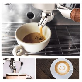 51mm 3 Ears Stainless Steel Portafilter Wooden Coffee Handle Cup Filter Basket Replacement for Donlim KF6001 Bear KFJ-A02N1 Petrus PE3690 Homix