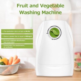 Ozone Water Purifier 400mg/h 6 Speed 5-30min Timing Household Mini Kitchen Fruit and Vegetable Cleaner Ozone Sterilizer Air Purifier