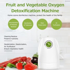 Ozone Water Purifier 400mg/h 6 Speed 5-30min Timing Household Mini Kitchen Fruit and Vegetable Cleaner Ozone Sterilizer Air Purifier