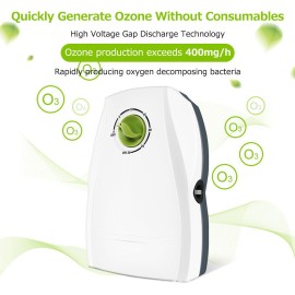 Ozone Water Purifier 400mg/h 6 Speed 5-30min Timing Household Mini Kitchen Fruit and Vegetable Cleaner Ozone Sterilizer Air Purifier