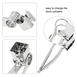 Stainless Steel Manual Rotary Cheese Grater Slicer Multi-Purpose Cheeses Carrots Cucumbers Cutter Shredder with 3 Interchanging Drums