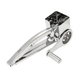 Stainless Steel Manual Rotary Cheese Grater Slicer Multi-Purpose Cheeses Carrots Cucumbers Cutter Shredder with 3 Interchanging Drums