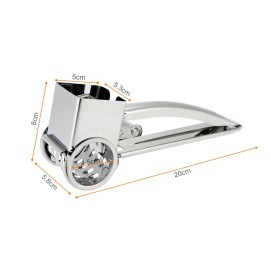 Stainless Steel Manual Rotary Cheese Grater Slicer Multi-Purpose Cheeses Carrots Cucumbers Cutter Shredder with 3 Interchanging Drums