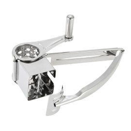 Stainless Steel Manual Rotary Cheese Grater Slicer Multi-Purpose Cheeses Carrots Cucumbers Cutter Shredder with 3 Interchanging Drums