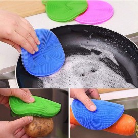 Multi-purpose Safe Silicone Brush Cleaning Mat Pads Heat-Resistant Dish Washing Brush Cleaner Scrubber Kitchen Supplies
