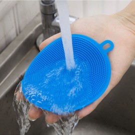 Multi-purpose Safe Silicone Brush Cleaning Mat Pads Heat-Resistant Dish Washing Brush Cleaner Scrubber Kitchen Supplies