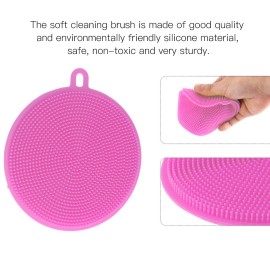Multi-purpose Safe Silicone Brush Cleaning Mat Pads Heat-Resistant Dish Washing Brush Cleaner Scrubber Kitchen Supplies