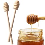 High Quality Honey Stir Bar Mixing   Handle Jar Spoon Practical 1Pc Wood Dipper Honey Long Stick Supplies Honey Kitchen Tools