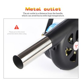 Outdoor Cooking BBQ Fan Air Blower Hand Crank Fan Air Blower Grill Picnic Camping Stove Accessories for Barbecue Fire Bellows Hand Crank Tool