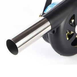 Outdoor Cooking BBQ Fan Air Blower Hand Crank Fan Air Blower Grill Picnic Camping Stove Accessories for Barbecue Fire Bellows Hand Crank Tool