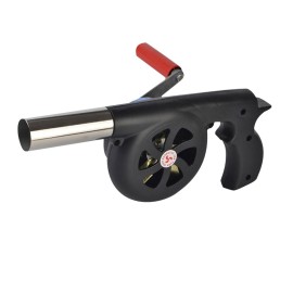 Outdoor Cooking BBQ Fan Air Blower Hand Crank Fan Air Blower Grill Picnic Camping Stove Accessories for Barbecue Fire Bellows Hand Crank Tool