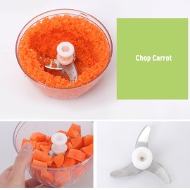 Manual Food Chopper Hand-powered Chopper Hand Pull Mincer Blender Mixer Household Food Processor for Onions Garlic Pepper Meat Fruit Vegetable 500ML
