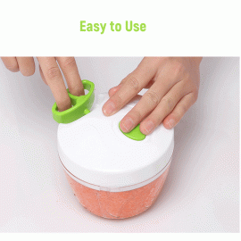 Manual Food Chopper Hand-powered Chopper Hand Pull Mincer Blender Mixer Household Food Processor for Onions Garlic Pepper Meat Fruit Vegetable 500ML