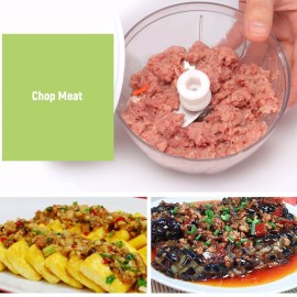 Manual Food Chopper Hand-powered Chopper Hand Pull Mincer Blender Mixer Household Food Processor for Onions Garlic Pepper Meat Fruit Vegetable 500ML