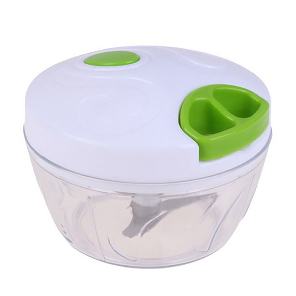 Manual Food Chopper Hand-powered Chopper Hand Pull Mincer Blender Mixer Household Food Processor for Onions Garlic Pepper Meat Fruit Vegetable 500ML