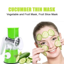 Multifunctional Vegetable Grater Rotary Cheese Grater Vegetable Slicer 3 Interchangeable Blades Easy Clean Rotary Grater Slicer for Fruit Vegetables Nuts Kitchen   Gadgets