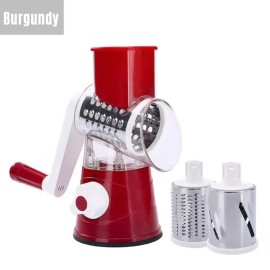 Multifunctional Vegetable Grater Rotary Cheese Grater Vegetable Slicer 3 Interchangeable Blades Easy Clean Rotary Grater Slicer for Fruit Vegetables Nuts Kitchen   Gadgets