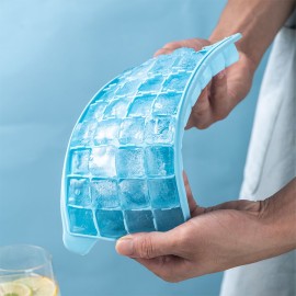 Silicone Ice Cube Tray Ice Cube Mold Container Frozen Cubes 36 Compartments with Lid for Bars Households Party