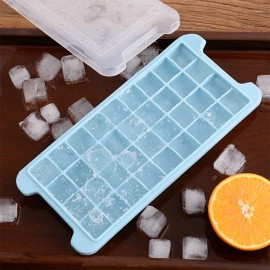 Silicone Ice Cube Tray Ice Cube Mold Container Frozen Cubes 36 Compartments with Lid for Bars Households Party