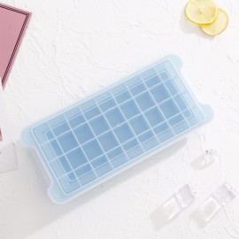 Silicone Ice Cube Tray Ice Cube Mold Container Frozen Cubes 36 Compartments with Lid for Bars Households Party