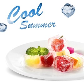 Silicone Ice Cube Tray Ice Cube Mold Container Frozen Cubes 36 Compartments with Lid for Bars Households Party