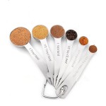 Stainless Steel Measuring Spoons Set for Measuring Dry Liquid Ingredients 1Set/6pcs