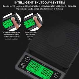 Accurate Electric Kitchen Scale,Coffee Scale with Timer High-precision Kitchen Scale Mini Electronic Platform Scale Food Weighing Scale