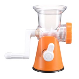 Manual Meat Grinder Food Grinder Hand Meat Processor Mincer Grinding Machine with Suction Base 1 Sausage Stuffing Tube 2 Grinding Plates 1 Food Pusher for Home Kitchen