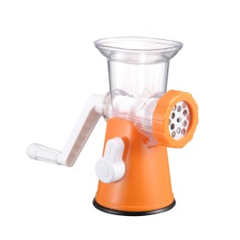 Manual Meat Grinder Food Grinder Hand Meat Processor Mincer Grinding Machine with Suction Base 1 Sausage Stuffing Tube 2 Grinding Plates 1 Food Pusher for Home Kitchen